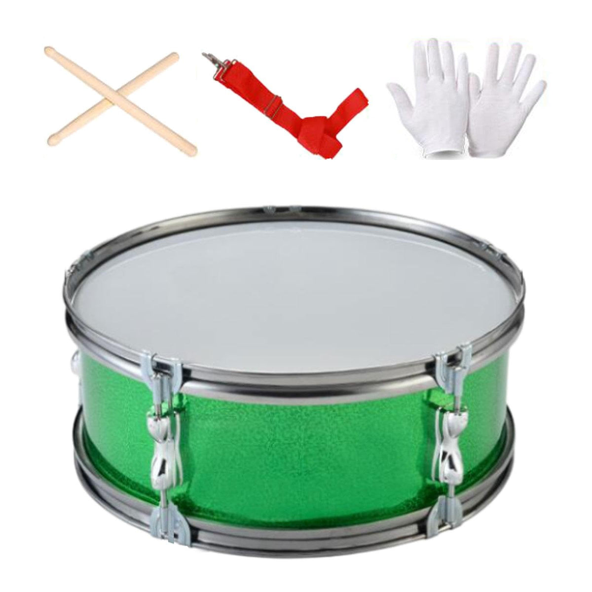 Secret Desire 13Inch Snare Drum Music Learning Percussion Instrument For Adults Kids Green Monophonic