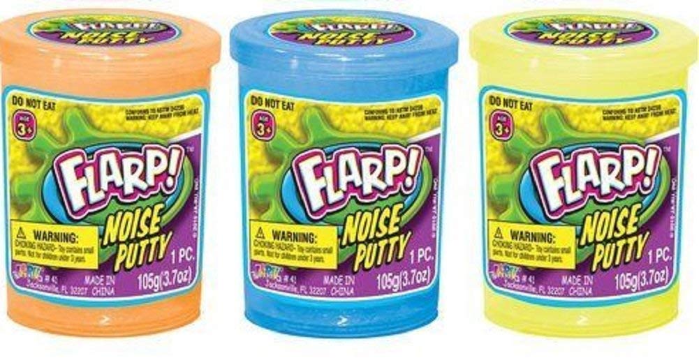 Jaru The #1 Flarp Noise Putty (3 Pack) – Fart Putty Slime (Assorted Colors) - It Makes Fart Noises - Super Soft Slime - Pack Of 3 Rainbow Style (Click For More Variations)