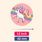 40 Sheets - Unicorn Stickers For Party Bags - 400 Stickers, 1.5''