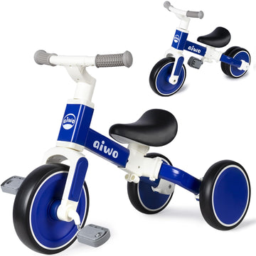 aiwo 4in1 Tricycle for Toddlers 1-3, Toddler Balance Bike for 1 to 4 Year Old Boys Girls First Gift, Ride-on Toys Toddler Bike K