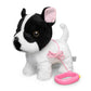Yh Yuhung Walking French Bulldog Puppy Stuffed Animal With Remote Control Leash, Walking And Barking Bulldog On Leash Toy, Electronic Dog Toy For Kids Age 3-5