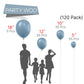 Partywoo Light Grey Blue Balloons, 120 Pcs Boho Blue Balloons Different Sizes Pack Of 18 Inch 12 Inch 10 Inch 5 Inch Pale Blue Balloons For Balloon Garland Balloon Arch As Party Decorations, Blue-F55