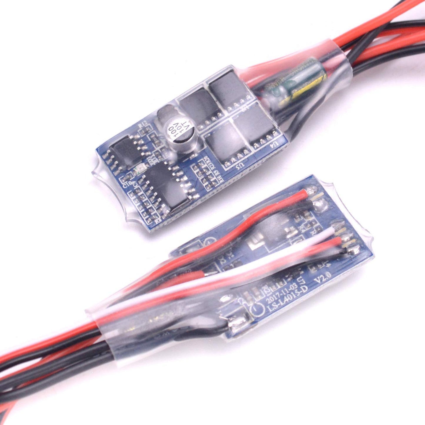 YoungRC RC 30a Brushed ESC Motor Speed Controller for 1/16 18 24 Car and Boat Tank W/o Brake(Pack of 2 Pcs)