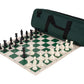 Deluxe Chess Set Combination - Triple Weighted - By Us Chess Federation (Forest Green)