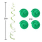AimtoHome Party Swirl Decorations, Hanging Swirl for Ceiling Decorations, Green, Pack of 30