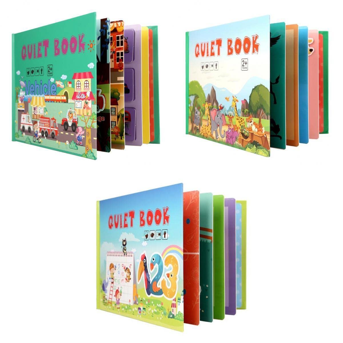 Merishopp 3X Montessori Quiet Book Early Learning For Children Preschool Kids | Baby Learning Toy | Infant Activity Toy | Sensor