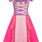 Sukyfecde Princess Dresses for Girls Toddler Kids Halloween Costume Outfits Birthday Party Dress Up Size 6 Purple