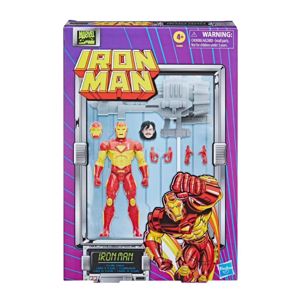 Hasbro Marvel Legends Retro Iron Man 6-inch Action Figure - Red, Plastic, War Machine Model