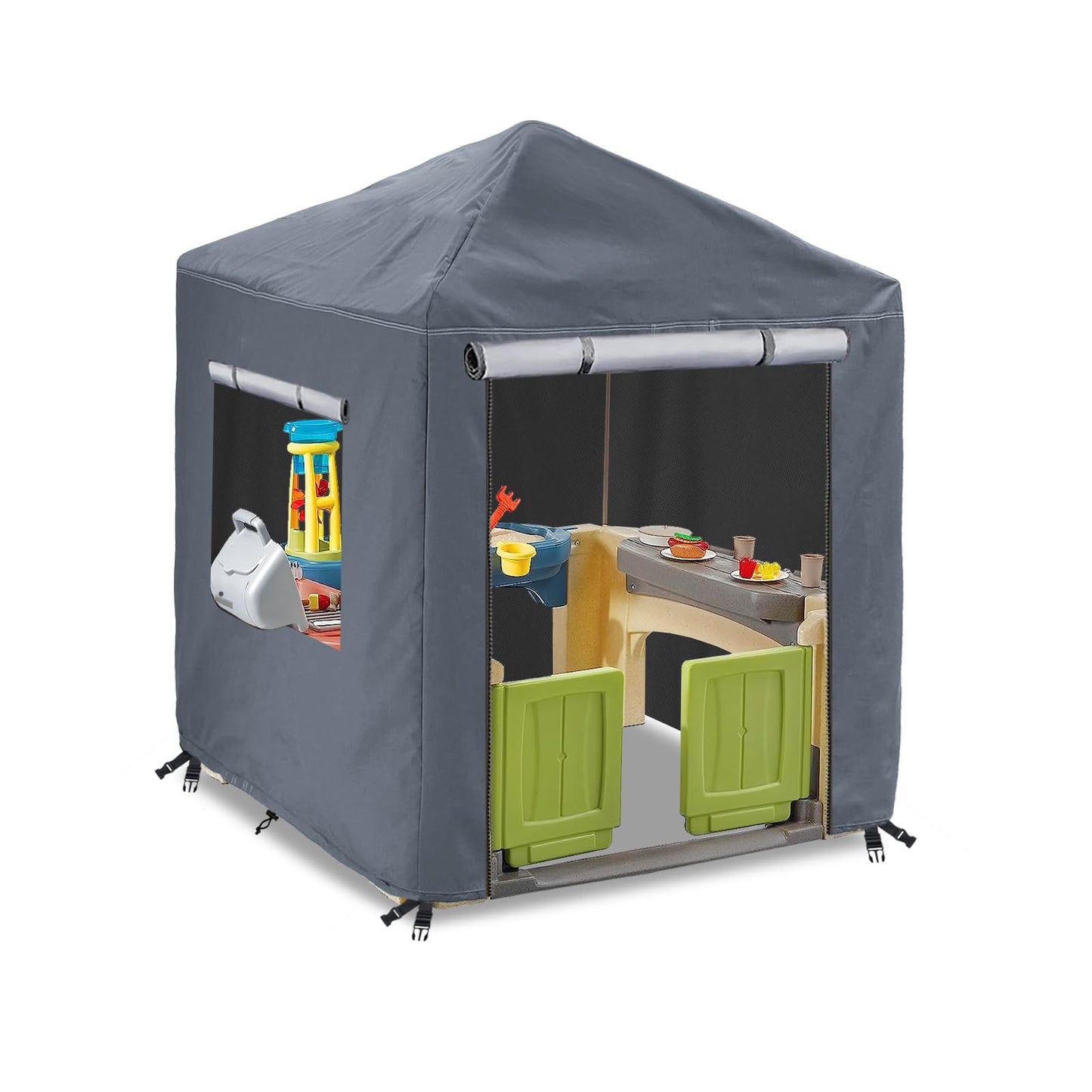 Hadisi Outdoor Kids Playhouse Cover,Waterproof Cover Suitable For Step2 Playhouse And Playhouse Of The Same Size As Other Brands