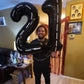 40 Inch Race Car 1 Balloon For First Birthday, 1St Number Balloons Black Race Car Birthday Decorations For Boy Kids Toddler Baby