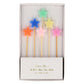Meri Meri Star Birthday Candles for Cake (Pack of 6), Unscented, Fun Birthday Candles, Meri Meri Candles