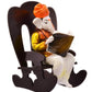 Karigaari India Ganesha Resting on Rocking Chair - Brown & White (Combo Offer-Ganesh Chaturthi Special)