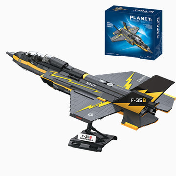 Military Series F-35 Lightning II Fighter Jet Air, Building Block Set Compatible with Lego Plane, Starplane Building and Militar
