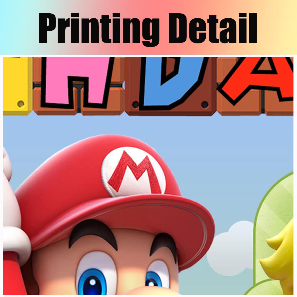Super Mario Backdrop for Birthday Party Video Game Mario Bros Theme Background for Boys Kids Party Decorations 7x5 ft 21