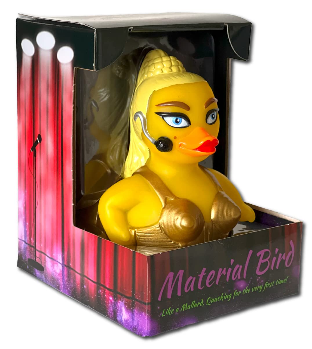 Celebriducks - Material Bird - Floating Rubber Ducks - Collectible Bath Toy Gift For Kids & Adults Of All Ages
