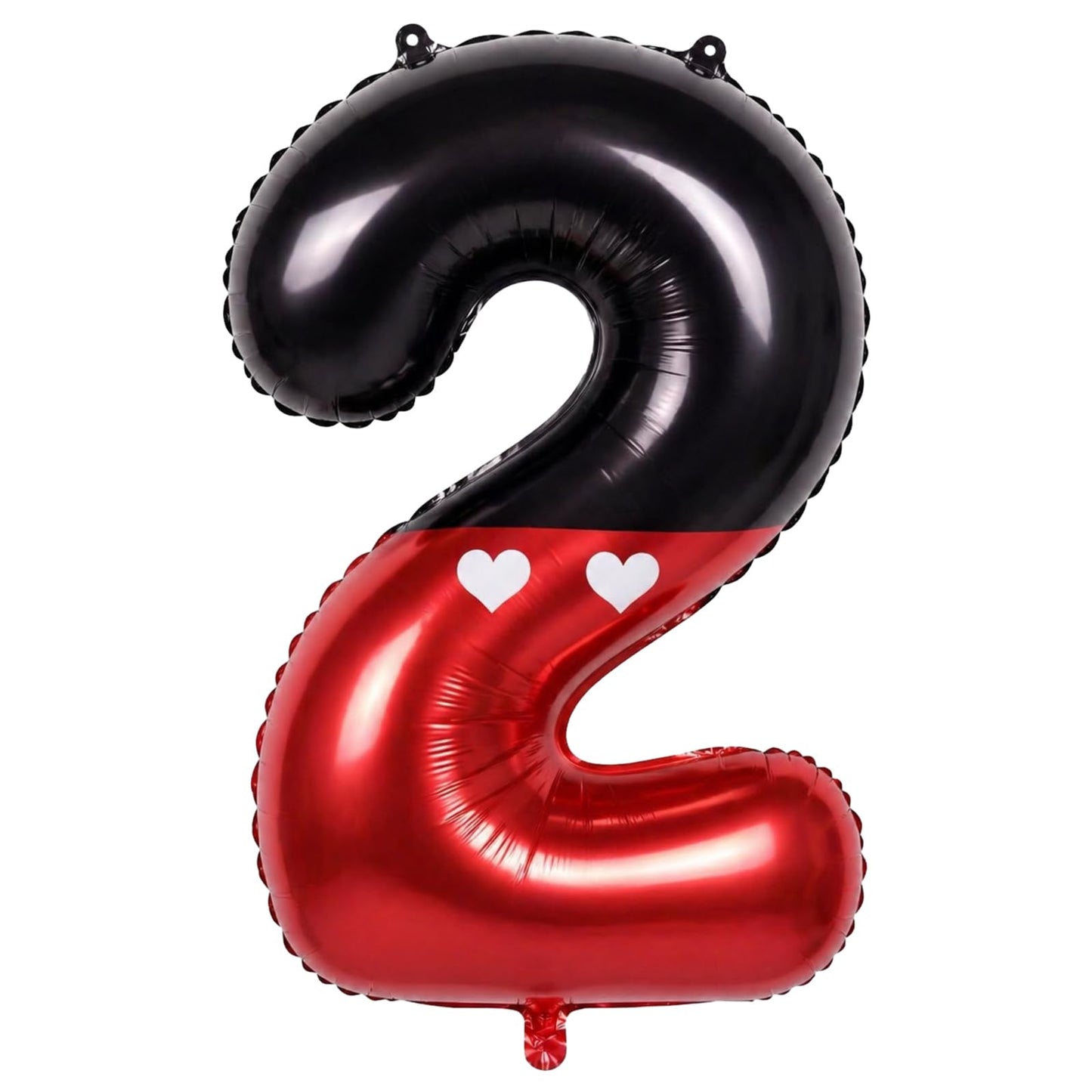 Charnoel Mouse Number 2 Balloons 40 Inch Red Black Mouse Theme Birthday Party Decorations Large Foil Balloons for 2nd Birthday P