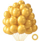 Lovestown 110Pcs Gold Latex Balloons, 12 Inch Metallic Helium Round Balloons Party Balloons With Ribbon For Engagement Birthday Anniversary Baby Shower Graduation Wedding Party Decorations