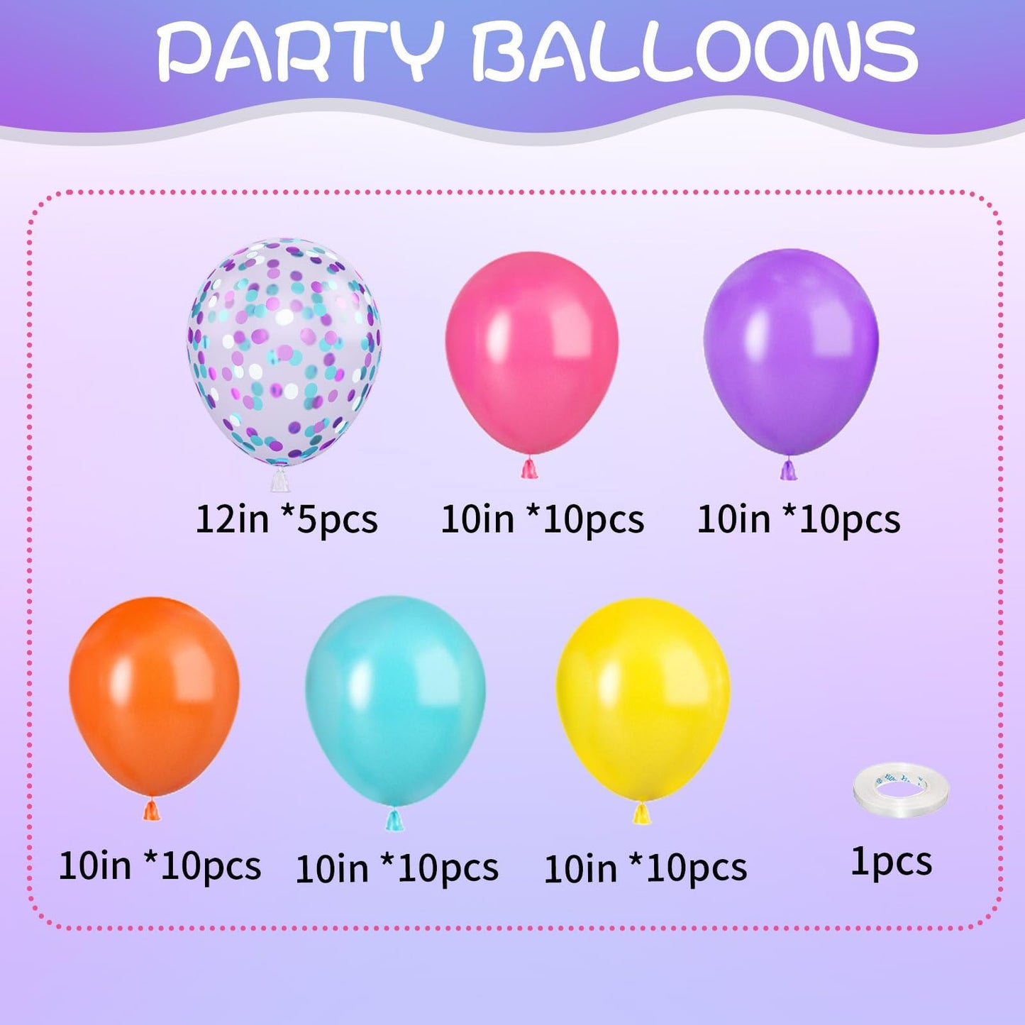 Pink And Purple Teal Balloons, Pink Purple Yellow Balloons, Purple Teal Confetti Balloons Purple Blue Yellow Latex Balloons For
