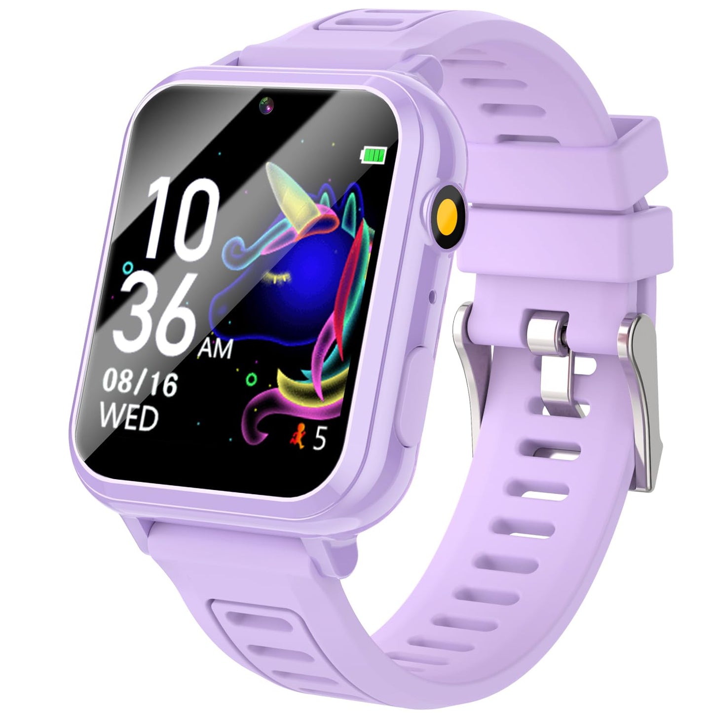 Kids Game Smart Watch Gifts For Girls Age 4-12, 24 Puzzle Games Hd Touch Screen Smart Watches With Video Camera Music Player Pedometer Flashlight 12/24Hr, Educational Toys For 8 10 12 Year Old Girl