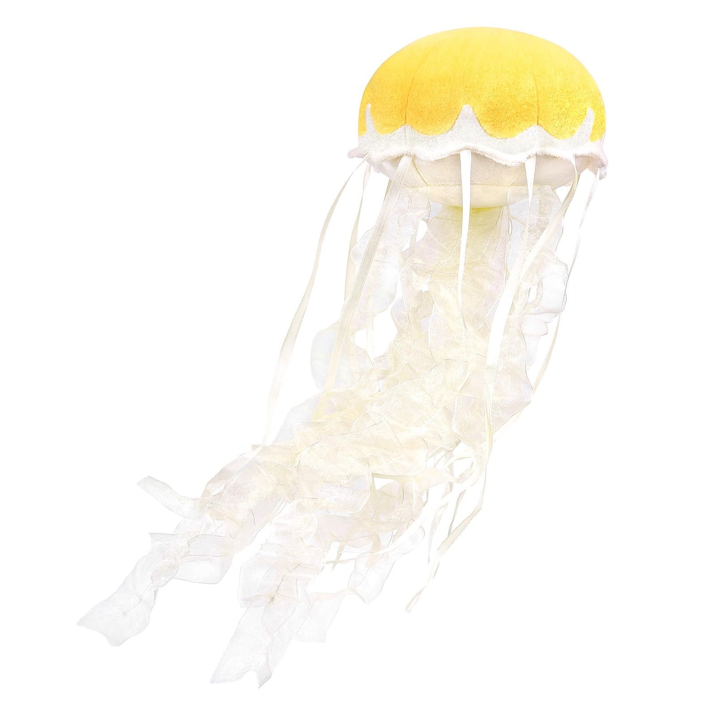 Double Bread Jellyfish Plush Toy - Cute Yellow Stuffed Animal for Room Decor, Birthday Gift, Model t-3