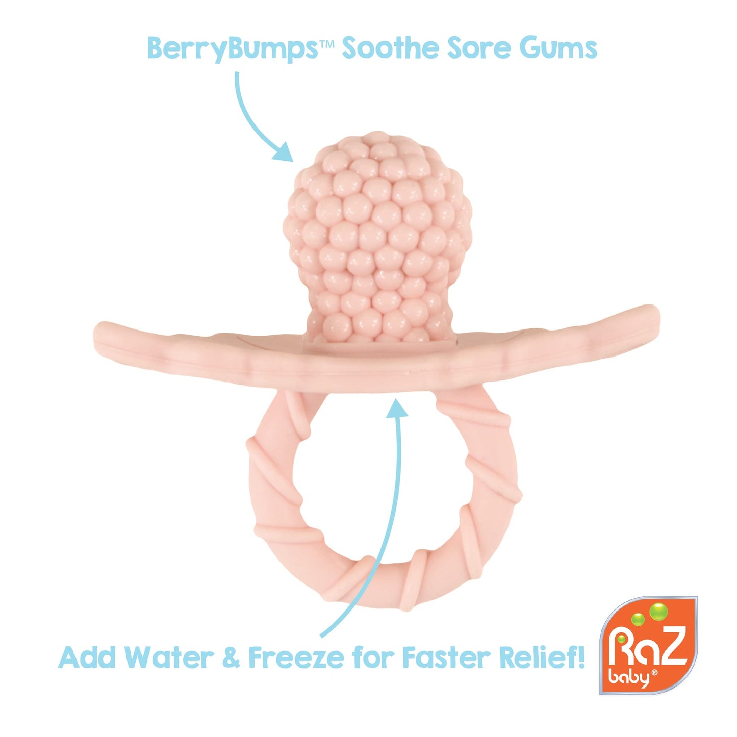 RaZbaby RaZbuddy RaZberry Teether/Pacifier Holder w/Removable Baby Teether Toy - 0M+ - Bpa Free (Unicorn)