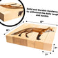Wooden Animal Chunky Puzzles For Toddlers 2+ Years - Montessori 4 In 1 Woodland Creature Block Puzzle Toy