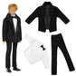 Barwa Wedding Set White Wedding Dress With Veil And Formal Suit Outfit For Boy & Girl Dolls
