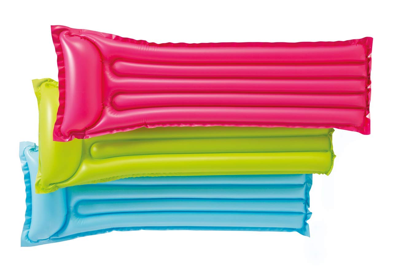 Intex Set of 2 MAT Relax-a-mat Float Rafts - 72" x 27", Assorted Colors, Vinyl - Model 58802