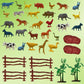 Playmagic Animal Figure Toy Set Of 31 Pieces | Farm & Jungle Playset With Artificial Tree & Fencing | Birthday & Return Gifts | 