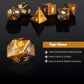 Tiger-Stone Dice Set D&D,DNDND 7PCS Full Set Natural Stone Dice Set with Grogeous Gift Case for Dungeons and Dragon and Tabletop