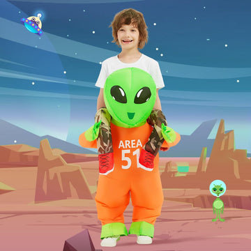 GOOSH Halloween Costumes for Kids Alien inflatable Costume Alien Blow up for Boy Girl Children Halloween Party Cosplay