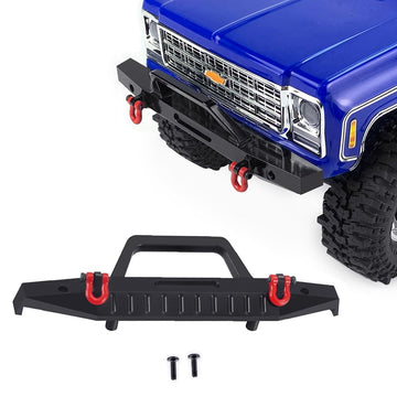 MOHERO Aluminum Front and Rear Bumper Set with Tow Hook for 1/18 TRX4M High Trail K10 RC Crawler Car Upgrade Part,(Front&Rear)