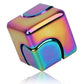 Qlkunla Fidget Cube Spinner Anti-Anxiety Focusing Fidget Toys Edc Fidgets Spinner 4-In-1 Toy Metallic Focus Toy Cube Finger Top Desktop Adhd Stress Relieve Toys For Kids And Adults (Rainblow)