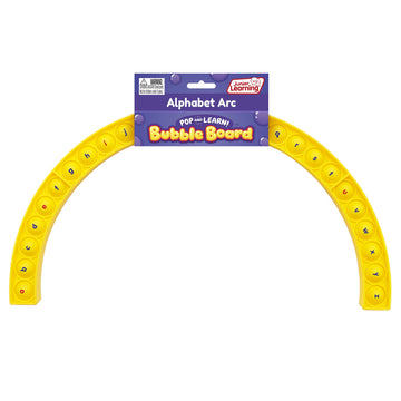 Junior Learning Alphabet Arc Bubble Board, Double-Sided, Ages 4-7, Medium, Multi, Model JL681, Silicone Material