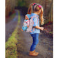 Dolls To Play 13" Soft Baby Doll with Pink Backpack Carrier - White Vinyl Doll Accessories Included