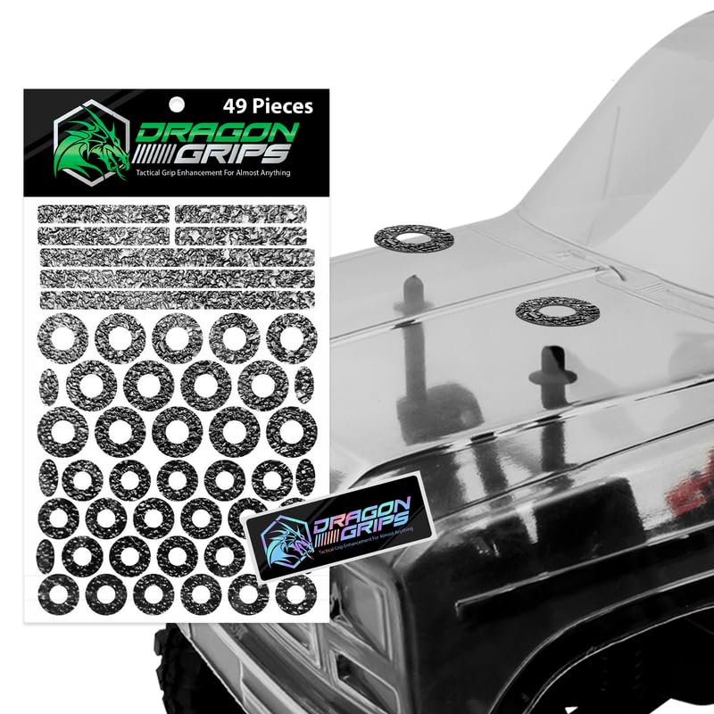 RC Body Mounts Protection Kit, 49 Pieces Black PVC RC Body Clips Washers, Protect Body & Mounting During Impact, RC Car Body Cli