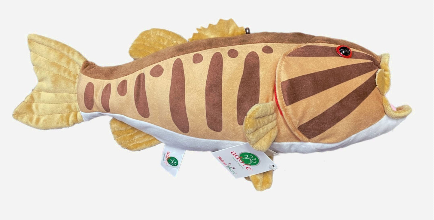 Adore 17' Smallie The Smallmouth Bass Fish Stuffed Animal Plush Walltoy Wall Mount