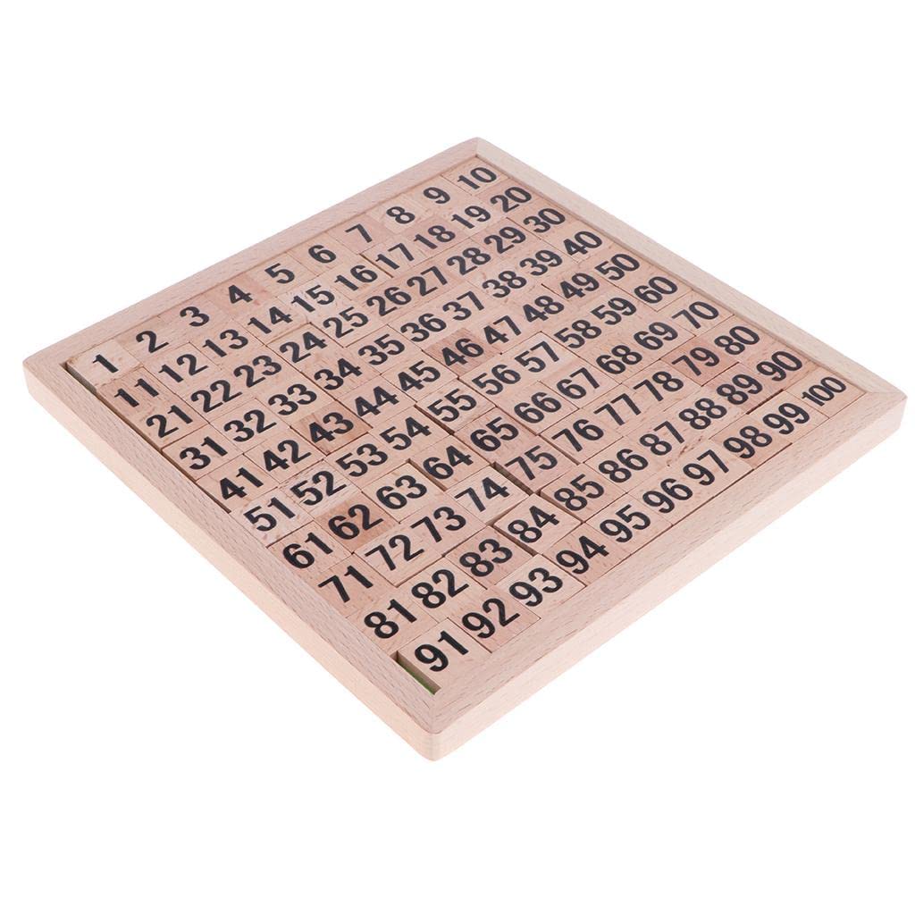 Jazzy Pearls Wooden Montessori Hundred Board Math Materials Preschool Educational Learning Toys For Kids ChildrenCollectibles