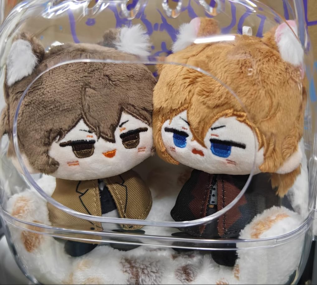 Kila Mila Anime Plush Doll Dazai Osamu Nakahara Chuuya Edogawa Rampo Mini Pendant Keychain Cute Toy Kids Gift(Dazai Osamu)