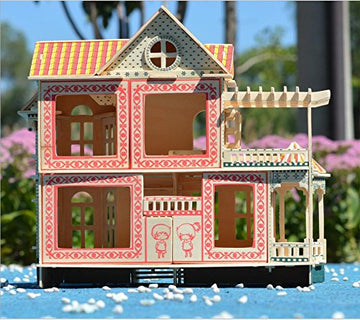 Nwfashion Wooden Dream Dollhouse Diy Kits Miniature Doll House (Hawaii Villa)