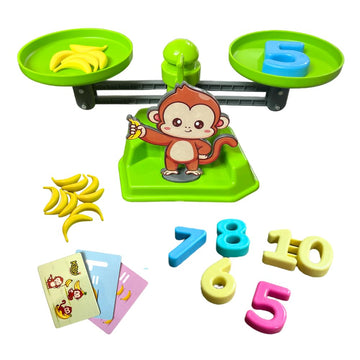 Toyscape Weigh N Play Monkey | Math Balancing Tabletop Game | Learn Practical Maths | Educational Toy With Weights For Kids 4+, 