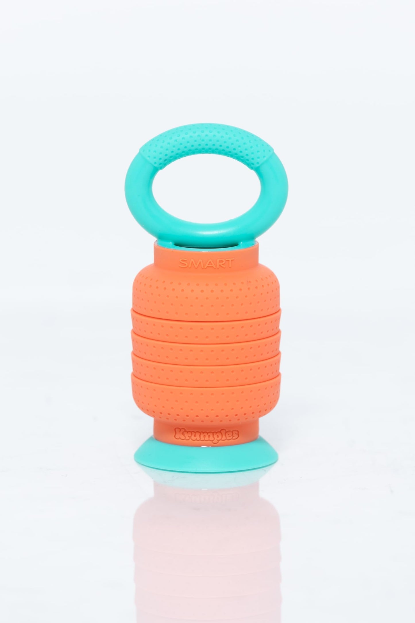 KRUMPLES Plungy Orange Sensory Suction Toy for Ages 10M+ | BPA-Free Silicone Fidget | Promotes Fine Motor Skills | Dishwasher Sa