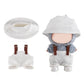 GDLSYLGHY Doll Clothes Set for Labubu  Elegant Outfits Suits Optimal for Your 5.9-6.7in Dolls Dressing Up  Clothing Accessories with Random Color Rain Boots(White Overalls Suit with Hat)