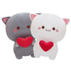 Alwoligag Cute Cat Plush Toy, Super Soft Gray And White Cat Plush Toy, Plush Cat Stuffed Animals, Valentine'S Day Gift, Sweet Ro