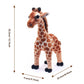 HWD 14'' Stuffed Giraffe Doll - Cute Soft Plush Toy for Kids, Brown, Model H-CJL-02