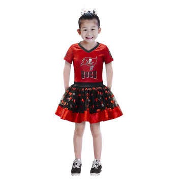 Modern Hero Tampa Bay Buccaneers Girl'S Nfl Mvp Tailgate Tutu Dress Costume, Size Medium