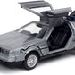 DeLorean DMC (Time Machine) Brushed Metal ''Back to the Future Part I'' (1985) Movie ''Hollywood Rides'' Series 1/32 Diecast Mod