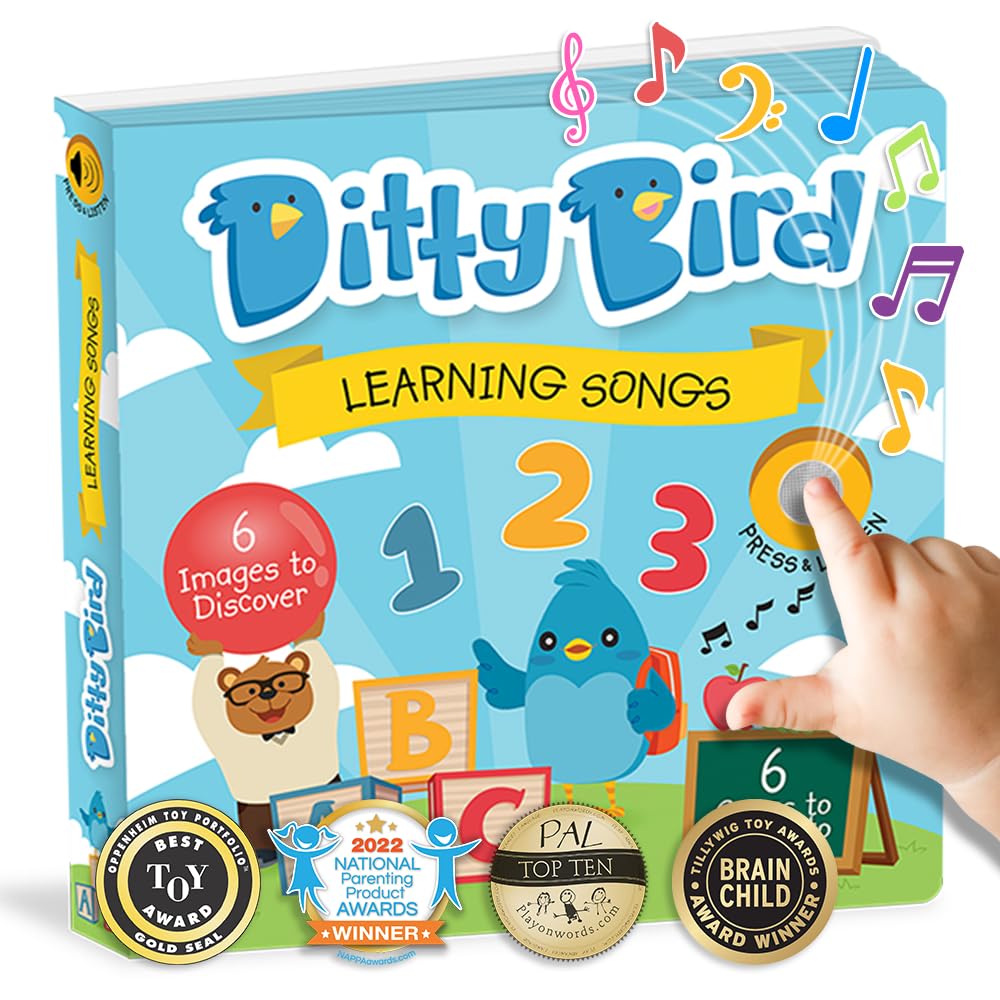 Ditty Bird Musical Books For Toddlers | Fun Children'S Nursery Rhyme Book | The Alphabet Book With Sound | Interactive Toddler B