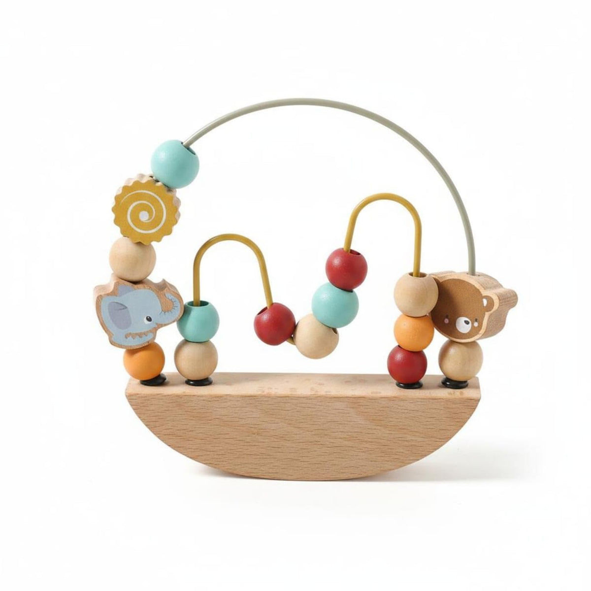 Zoomella HandEye Coordination Wooden Creature Bead Maze Educational Creature Bead Maze Fine Movement Skills Early Learning Toy 