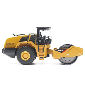 Dollox Die-cast Road Roller Toys 1/50 Scale Metal Engineering Road Planer Vehicle Truck Toy High Detail Construction Vehicles Mo